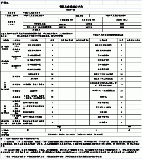 2019年绩效项目支出自评表